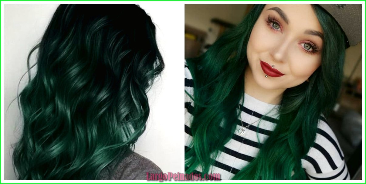 peinados de color verde 8