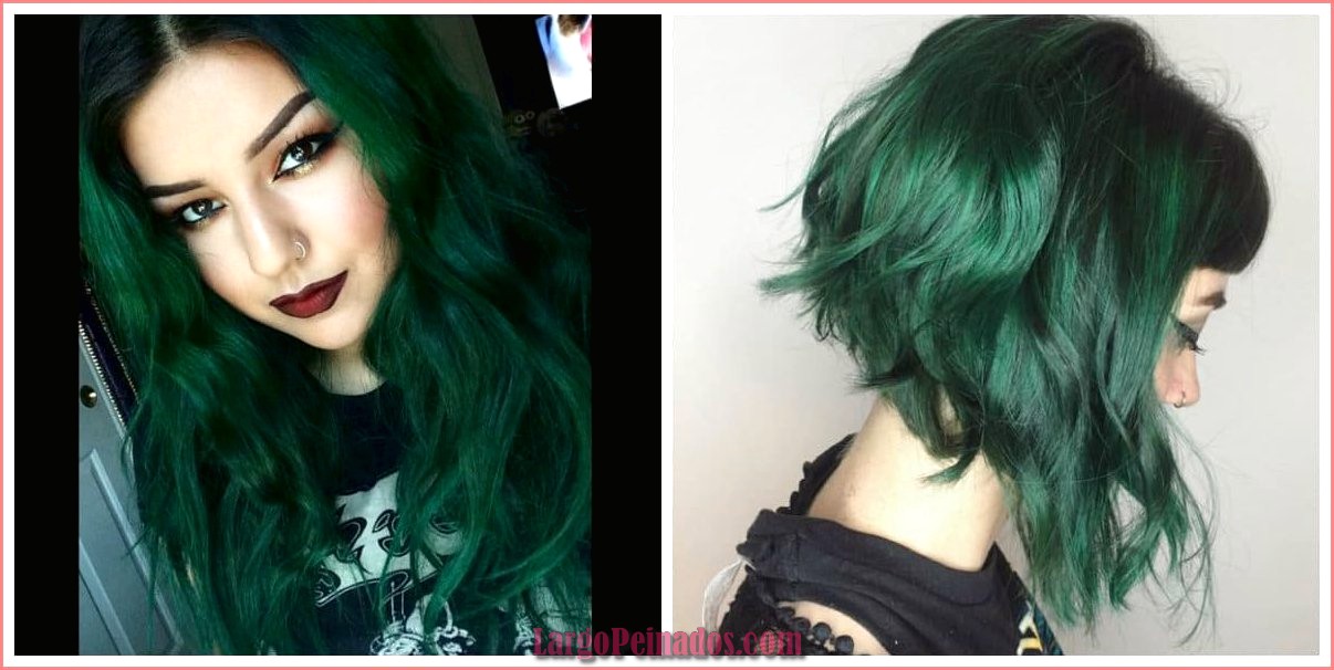 peinados de color verde 18