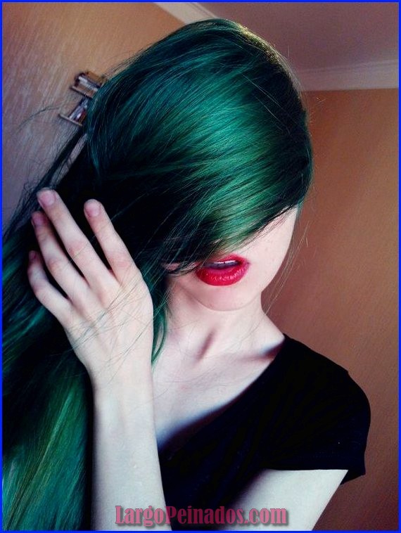 peinados de color verde 26