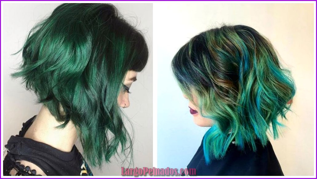 peinados de color verde 23