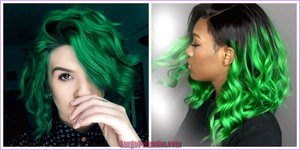 peinados de color verde 20
