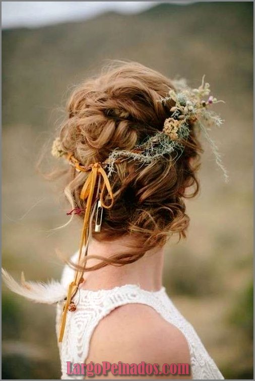 peinados de novia hippie chic 11