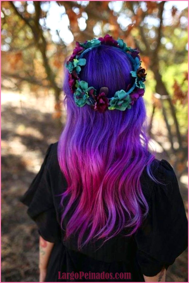 Imágenes de peinados con mechas de colores.