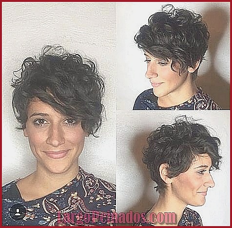 Peinados Pixie para mujeres con cabello rizado